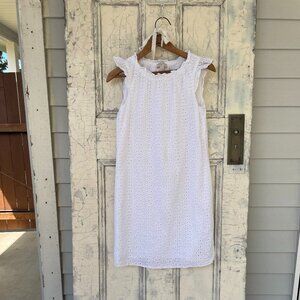 Loft Outlet Eyelet Lace Mini Dress - White (XS)